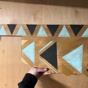 Oklahoma Geometric Wall Art with Triangles